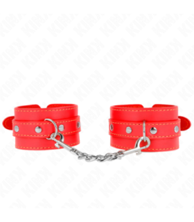 KINK - MUÑEQUERAS FINAS ROJO AJUSTABLE 21-33 CM