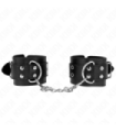 KINK - MUÑEQUERAS CON DOBLE LÍNEA DE TACHUELAS NEGRO AUSTABLE 19-26 CM