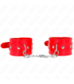KINK - MUÑEQUERAS CON TACHUELAS ROJO AJUSTABLE 23-33 CM
