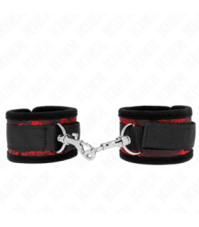 KINK - MUÑEQUERAS DISEÑO ESCÁNDALO ROJO-NEGRO