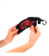 KINK - MUÑEQUERAS DISEÑO ESCÁNDALO ROJO-NEGRO DETALLE LAZO 24.5 CM X 6.5 CM
