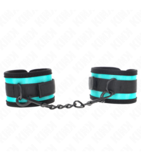 KINK - MUÑEQUERAS NEGRO-AZUL AJUSTABLE 18-32 CM X 5 CM