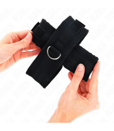 KINK - MUÑEQUERAS CRUZADA NEGRO 34 X 5.5 CM