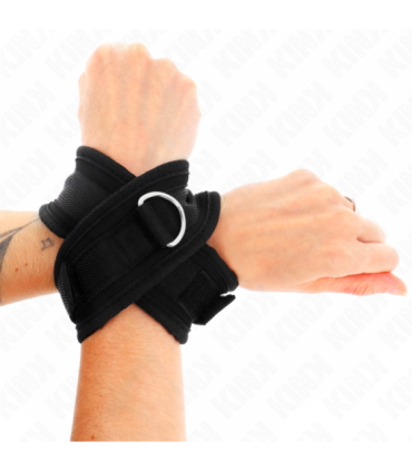 KINK - MUÑEQUERAS CRUZADA NEGRO 34 X 5.5 CM