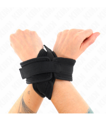 KINK - MUÑEQUERAS CRUZADA NEGRO 34 X 5.5 CM