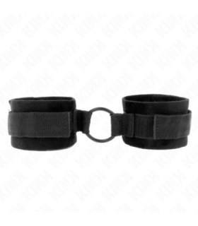 KINK - MUÑEQUERAS 25 CM PARA PRINCIPIANTES CON ANILLA 4 CM NEGRO AJUSTABLE 15-25 CM