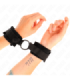 KINK - MUÑEQUERAS 25 CM PARA PRINCIPIANTES CON ANILLA 4 CM NEGRO AJUSTABLE 15-25 CM