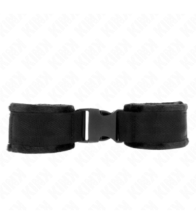 KINK - MUÑEQUERAS NYLON NEGRO MODELO 1 AJUSTABLE 25-35 CM X 6 CM