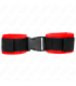 KINK - MUÑEQUERAS NYLON ROJO-NEGRO MODELO 1 AJUSTABLE 25-35 CM X 6 CM