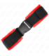 KINK - MUÑEQUERAS NYLON ROJO-NEGRO MODELO 1 AJUSTABLE 25-35 CM X 6 CM