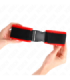 KINK - MUÑEQUERAS NYLON ROJO-NEGRO MODELO 1 AJUSTABLE 25-35 CM X 6 CM