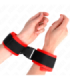 KINK - MUÑEQUERAS NYLON ROJO-NEGRO MODELO 1 AJUSTABLE 25-35 CM X 6 CM