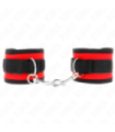KINK - MUÑEQUERAS NYLON ROJO-NEGRO MODELO 2 AJUSTABLE 18-35 CM X 6 CM