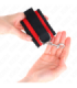 KINK - MUÑEQUERAS NYLON ROJO-NEGRO MODELO 2 AJUSTABLE 18-35 CM X 6 CM