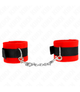 KINK - MUÑEQUERAS PARA PRINCIPIANTES NEGRO-ROJO 30 X 7 CM