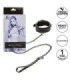 CALEXOTICS - NOCTURNAL COLLAR Y CORREA CUERO AJUSTABLE NEGRO