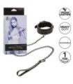 CALEXOTICS - NOCTURNAL COLLAR Y CORREA CUERO AJUSTABLE NEGRO