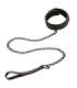 CALEXOTICS - NOCTURNAL COLLAR Y CORREA CUERO AJUSTABLE NEGRO