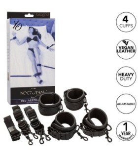 CALEXOTICS - NOCTURNAL RESTRICCIONES DE CAMA CUERO AJUSTABLE NEGRO
