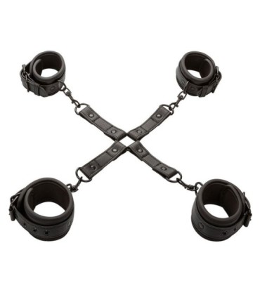 CALEXOTICS - NOCTURNAL CONECTOR HOG TIE CUERO AJUSTABLE NEGRO