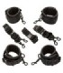 CALEXOTICS - NOCTURNAL RESTRICCIONES DE CAMA CUERO AJUSTABLE NEGRO