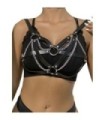 SUBBLIME - 953713 CINTURÓN DE BONDAGE PUNK HEBILLA METAL NEGRO TALLA ÚNICA