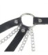 SUBBLIME - 953713 CINTURÓN DE BONDAGE PUNK HEBILLA METAL NEGRO TALLA ÚNICA