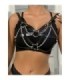 SUBBLIME - 953713 CINTURÓN DE BONDAGE PUNK HEBILLA METAL NEGRO TALLA ÚNICA