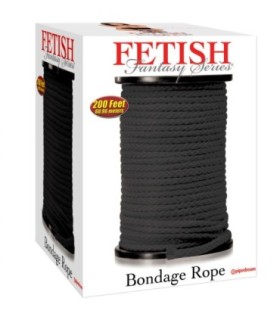 FETISH FANTASY SERIES - SERIES BONDAGE CUERDA SEDA NEGRO 60.96 METROS