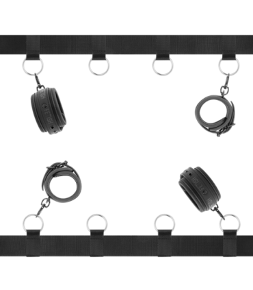 FETISH SUBMISSIVE - SET ATADURAS CAMA LUXURY CON FORRO DE NEOPRENO