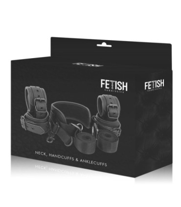 FETISH SUBMISSIVE - POSICIÓN MASTER CON 4 ESPOSAS CON FORRO DE NEOPRENO