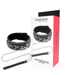 DARKNESS - COLLAR LEATHER CON CORREA ALTA CALIDAD