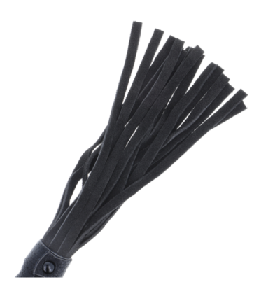 DARKNESS - LÁTIGO BONDAGE NEGRO CON MANGO DE PIEL