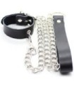 OHMAMA FETISH - COLLAR PARA PENE Y CORREA PIEL CON CADENA METALICA
