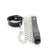 OHMAMA FETISH - COLLAR PARA PENE Y CORREA PIEL CON CADENA METALICA