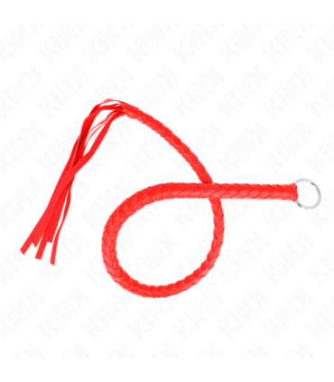KINK - LÁTIGO DE SERPIENTE CON ANILLO DE MANO ROJO 65 CM