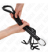 KINK - LÁTIGO DE SERPIENTE CON ANILLO DE MANO NEGRO 65 CM