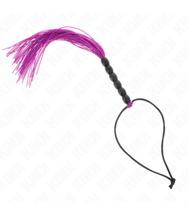 KINK - MINI LÁTIGO DE SILICONA CON AGARRE 6 BOLAS MORADO 26 CM