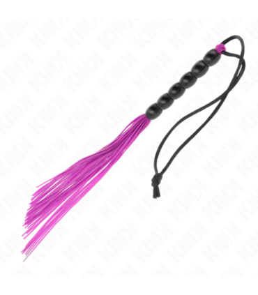 KINK - MINI LÁTIGO DE SILICONA CON AGARRE 6 BOLAS MORADO 26 CM
