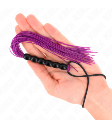 KINK - MINI LÁTIGO DE SILICONA CON AGARRE 6 BOLAS MORADO 26 CM
