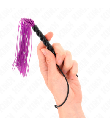 KINK - MINI LÁTIGO DE SILICONA CON AGARRE 6 BOLAS MORADO 26 CM