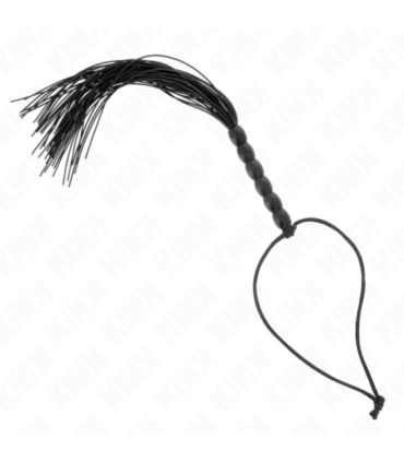 KINK - MINI LÁTIGO DE SILICONA CON AGARRE 6 BOLAS NEGRO 26 CM