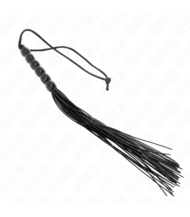 KINK - MINI LÁTIGO DE SILICONA CON AGARRE 6 BOLAS NEGRO 26 CM