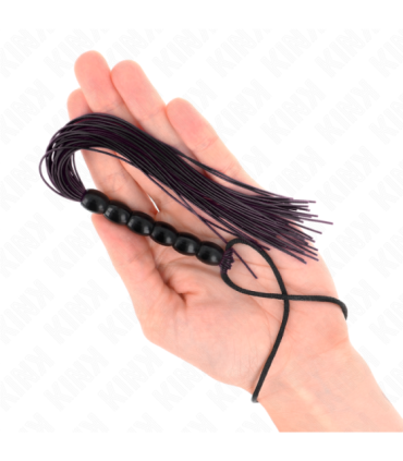 KINK - MINI LÁTIGO DE SILICONA CON AGARRE 6 BOLAS NEGRO 26 CM