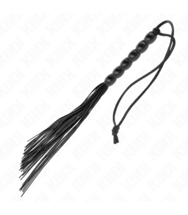KINK - MINI LÁTIGO DE SILICONA CON AGARRE 6 BOLAS NEGRO 26 CM
