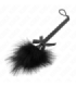 KINK - MASAJEADOR DE CUERDA DE NAILON CON PLUMAS PARA COSQUILLAS Y LAZO NEGRO 25 CM