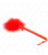 KINK - MASAJEADOR DE CUERDA DE NAILON CON PLUMAS PARA COSQUILLAS Y LAZO ROJO 25 CM