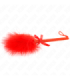 KINK - MASAJEADOR DE CUERDA DE NAILON CON PLUMAS PARA COSQUILLAS Y LAZO ROJO 25 CM
