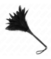 KINK - PLUMAS DE POLLO PARA COSQUILLAS CON FORMA CUERNO DE CRIADA NEGRO 36 CM
