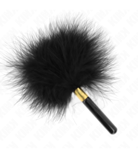 KINK - PLUMAS PARA COSQUILLAS METAL DORADO NEGRA 18 CM
